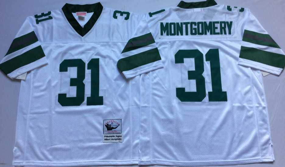 Eagles 31 Wilbert Montgomery White M&N Throwback Jersey->nfl m&n throwback->NFL Jersey